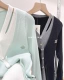  Áo len phối cardigan nút gài 0902 