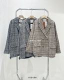  Blazer dạ kẻ mỏng 2 lớp 1203 