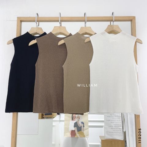  Áo ba lỗ len cổ cao 3061 