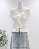  Áo dệt kim viền bèo Jennie D208 