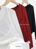 Áo tay dài phối áo dây 9086 