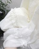  Váy voan tơ mỏng phối bèo 0166 