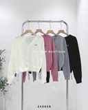  Áo khoác cardigan len cổ V mỏng 1616 