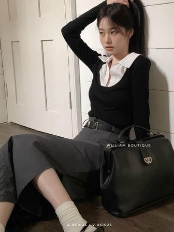  Váy midi vải xám 2926 