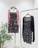  Set đầm dây bông + cardigan 809 