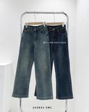  Quần jean suông wax 9T 3113 