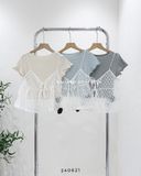  Set áo thun + áo dây ren 2671 