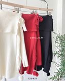  Đầm len cổ lật 9801 