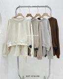  Set áo hoodie + váy len 4381 