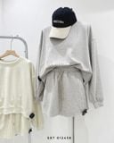  Set áo hoodie + váy len 4381 