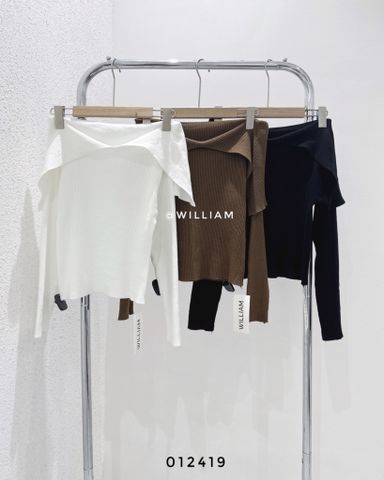  Áo len gân bẹt vai 951 