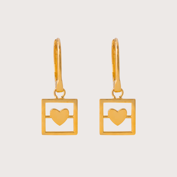  Hoa tai Csquare Heart Earring 