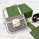  Túi GG Horsebit 1955 Mini Bag Beige/White 