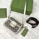  Túi GG Horsebit 1955 Mini Bag Beige/White 