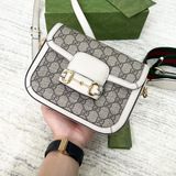  Túi GG Horsebit 1955 Mini Bag Beige/White 