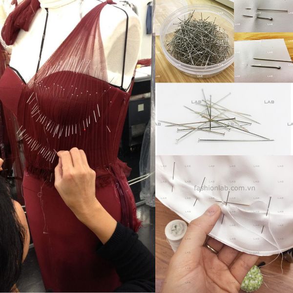  Kim ghim - pin cài draping vải lụa #010102 