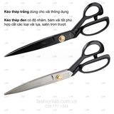  Kéo cắt may thép đen bám vải, chống trượt cho vải lụa, satin #010103 