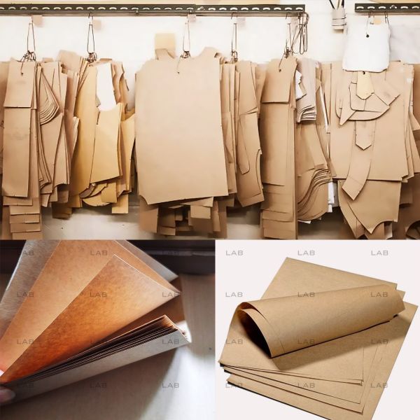  20 - 100 tờ giấy xi măng, bìa kraft làm rập cắt may, thủ công #010105 