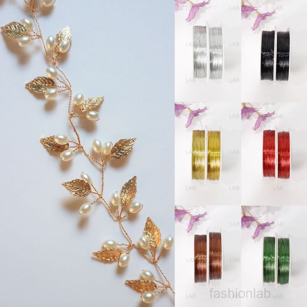  Dây kẽm đồng 0.4mm cuộn 40m làm trang sức, hoa giả #010602 