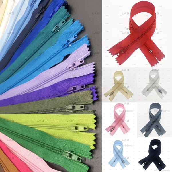  Dây khóa quần áo số 3 - 50cm #020202 