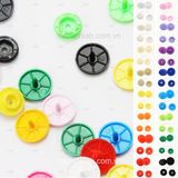  100 bộ Khuy cúc bấm nhựa 4 chi tiết T3, T5, T8 10mm, 12mm, 14mm #020201 