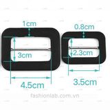  Mặt dây đai lưng bọc vải khe 45mm - không kim - kim loại hình chữ nhật #020203 