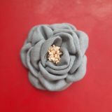  Hoa hồng vải linen đường kính 5.5 - 6cm 