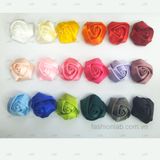  Nụ hồng vải satin đường kính 3.5 - 4cm 
