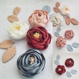  Hoa hồng vải phi mịn đường kính 3.5cm 