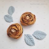  Hoa hồng vải phi mịn đường kính 3.5cm 