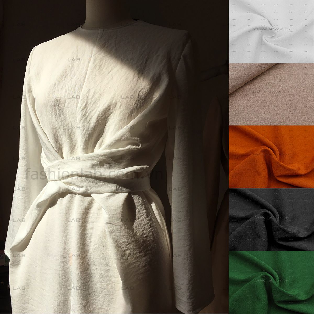  Vải đũi lanh sần 45% cotton thoáng khí #0301 