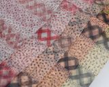  Vải lưới in layering họa tiết kẻ - chấm bi M05 #030402 