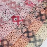  Vải lưới in layering họa tiết kẻ - chấm bi M05 #030402 