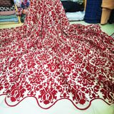  Vải lưới thêu nhung - Họa tiết Baroque #030601 