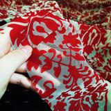  Vải lưới thêu nhung - Họa tiết Baroque #030601 