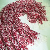  Vải lưới thêu nhung - Họa tiết Baroque #030601 