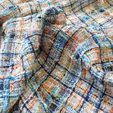  Vải Tweed Tattersall bện sợi kim tuyến #030901 