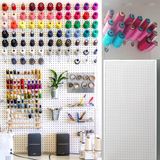 Giá đục lỗ để chỉ, trưng bày phụ kiện treo tường tặng 20 móc treo #050201 