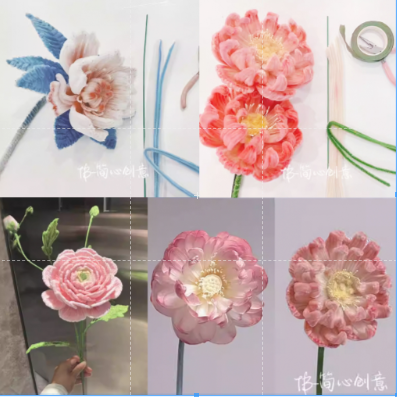  Bó 100 dây kẽm nhung làm hoa giả, trang sức, phụ kiện thủ công #040401 