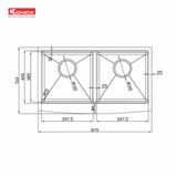  Chậu rửa bát Workstation - Apron Sink  KN8751DA Curve 
