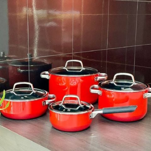  Bộ nồi WMF fusiontec mineral red 4 món màu đỏ 