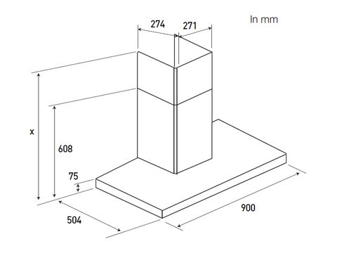  Máy hút mùi Brandt AD919X 