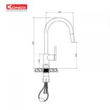  Vòi rửa bát Rút Dây ALTO NICKEL 