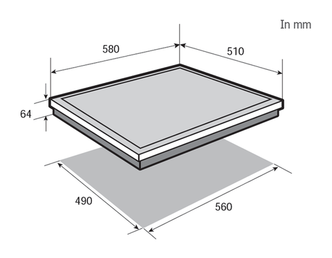  Bếp từ 3 bếp nấu Brandt BPI6314B Black 