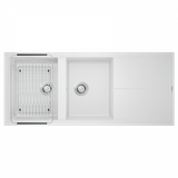  Chậu rửa bát Granite Livello Smart 1160 White Silver 