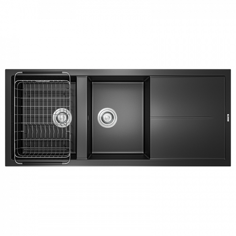  Chậu rửa bát Granite Livello Smart 1160 Black 