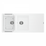  Chậu rửa bát Granite Sink Phoenix 1160 White Silver 