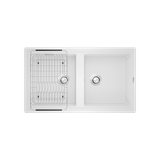  Chậu rửa bát Granite Phoenix 860 white silver 