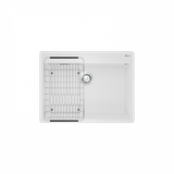  Chậu rửa bát Granite Sink Ruvita 680 White Silver 