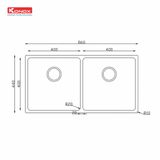  Chậu rửa bát Turkey Vigo 8644 